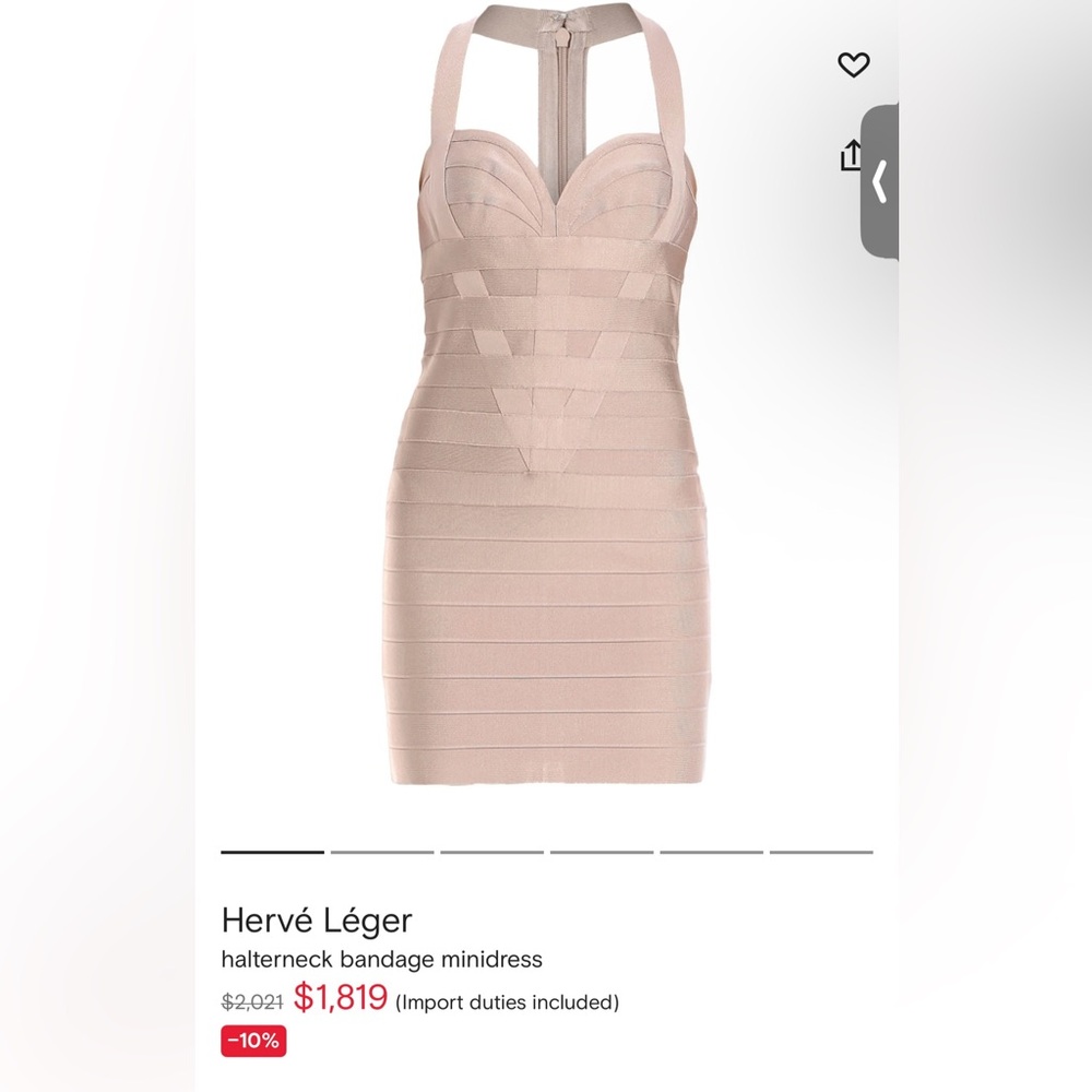 herve leger halterneck bandage mini  dress